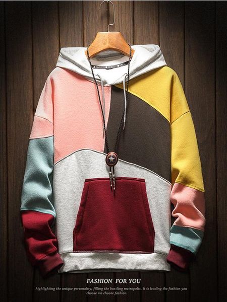 men's hoodies sweatshirts plus size patchwork contrasted color casual hooded shirt men pullover hip hop street wear, Black
men's hoodies sweatshirts plus size patchwork contrasted color casual hooded shirt men pullover hip hop street wear, Black