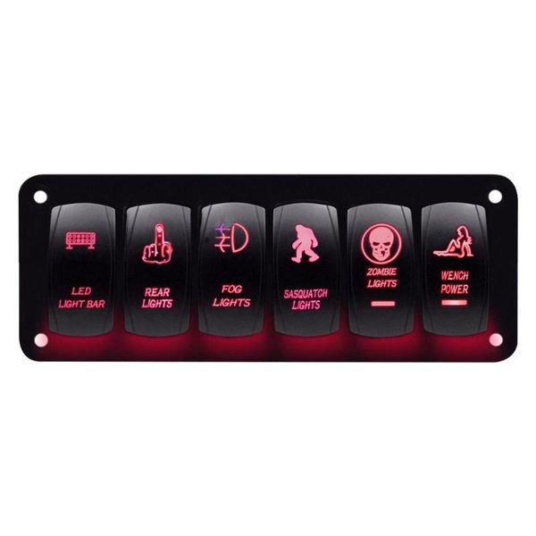 auto -red car marine boat 6-gang waterproof circuit led rocker switch panel breaker
auto -red car marine boat 6-gang waterproof circuit led rocker switch panel breaker