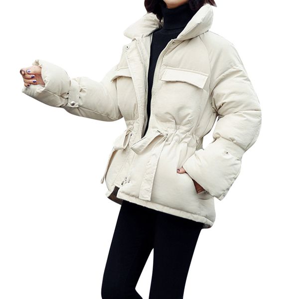 women's down & parkas fashion winter coat women stand collar wadded drawstring pocket cotton-padded clothes parka manteau femme hiver, Black
women's down & parkas fashion winter coat women stand collar wadded drawstring pocket cotton-padded clothes parka manteau femme hiver, Black