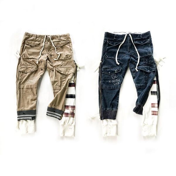 2020 18fw kt trackpants штаны рваные лоскутная классический повседневный улица sweatpants мода мужчины женщины брюки открытый спорт брюки fs, Black
2020 18fw kt trackpants штаны рваные лоскутная классический повседневный улица sweatpants мода мужчины женщины брюки открытый спорт брюки fs, Black
