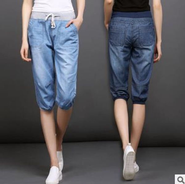 xxxxl 2020 autumn summer unique soft denim harem pants women casual pants blue woman female fashion trousers plus size rq488, Black;white
xxxxl 2020 autumn summer unique soft denim harem pants women casual pants blue woman female fashion trousers plus size rq488, Black;white