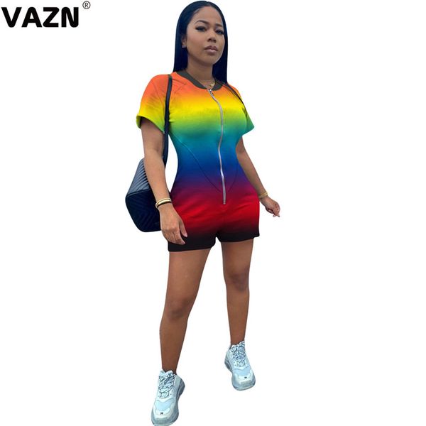 vazn new rainbow print boho 2020 summer v-neck beach style womens jumpsuit fashion bandage short sleeve playsuits, Black;white
vazn new rainbow print boho 2020 summer v-neck beach style womens jumpsuit fashion bandage short sleeve playsuits, Black;white