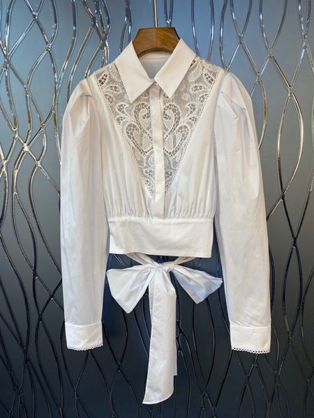 the new autumn and winter 2019 women's lapel hollow back knotted shirt 1207, White
the new autumn and winter 2019 women's lapel hollow back knotted shirt 1207, White