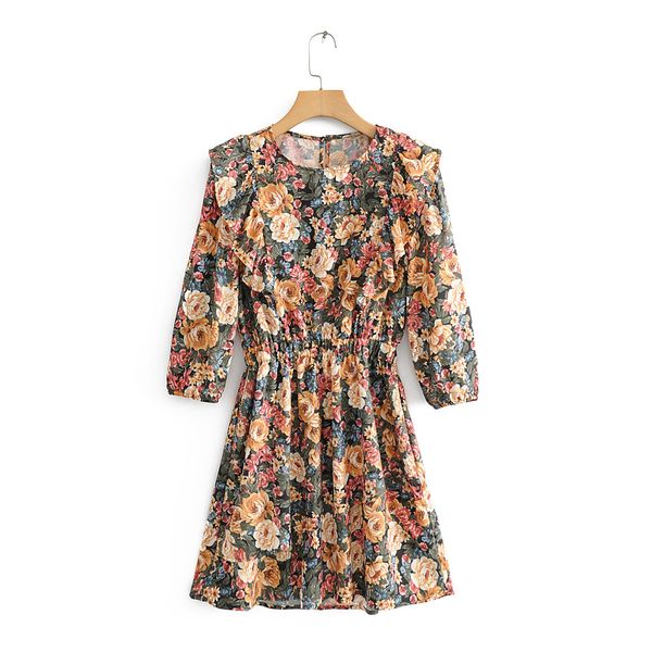 fall 2019 women's new fashion loose french printed dresses round neck 7 sleeves slim dresses 06281189320, Black;gray
fall 2019 women's new fashion loose french printed dresses round neck 7 sleeves slim dresses 06281189320, Black;gray