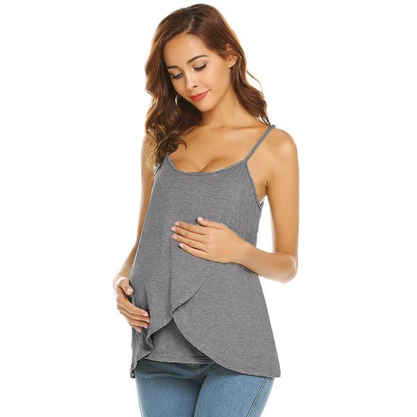 summer 2020 maternity tank clothes fashion women's maternity nursing wrap sleeveless double layer solid cami tank top, White
summer 2020 maternity tank clothes fashion women's maternity nursing wrap sleeveless double layer solid cami tank top, White