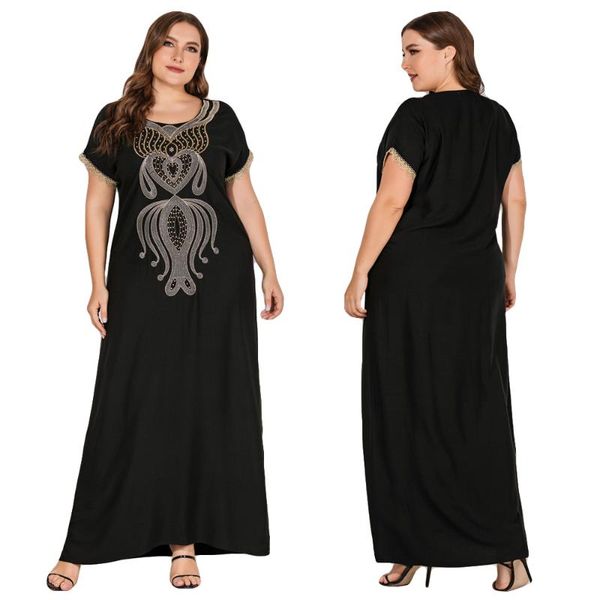 muslim women maxi dress abaya loose plus size islamic clothing ramadan embroidery short sleeve robe summer casual o-neck gown, Red
muslim women maxi dress abaya loose plus size islamic clothing ramadan embroidery short sleeve robe summer casual o-neck gown, Red
