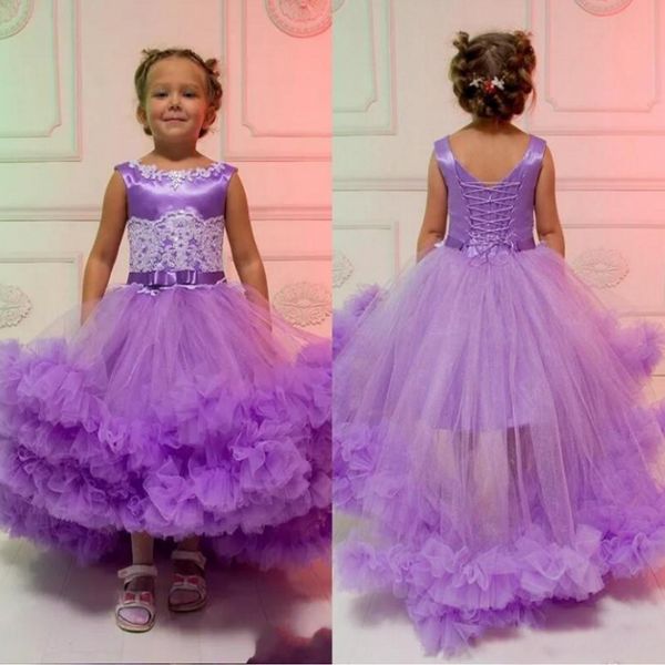 2019 elegant lavender high low flower girl dresses ruffles tiered lace appliques girls pageant dress tulle kids birthday dress, White;blue
2019 elegant lavender high low flower girl dresses ruffles tiered lace appliques girls pageant dress tulle kids birthday dress, White;blue