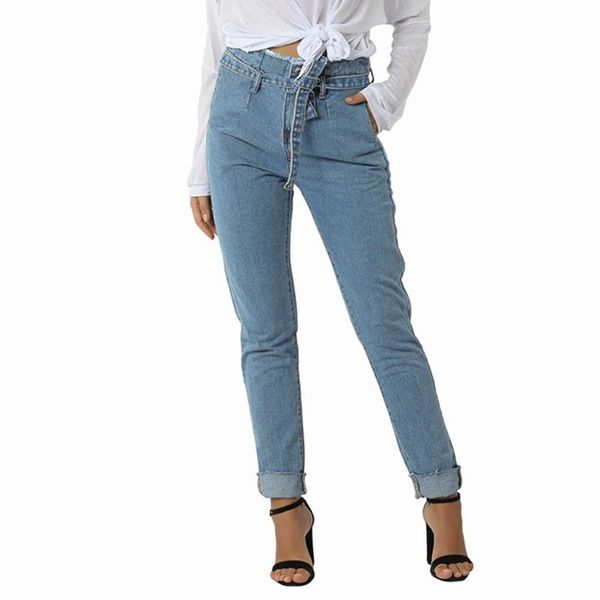 fashion ladies hight waisted jeans tie up long pants pocket denim stretch length jeans boyfriend for women mujer jeansy w4, Blue
fashion ladies hight waisted jeans tie up long pants pocket denim stretch length jeans boyfriend for women mujer jeansy w4, Blue