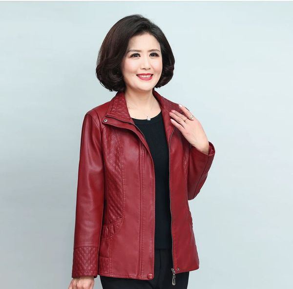 mother clothes ladies leather women middle-aged 2019 spring and autumn new coat leather jacket women 40 years old 50 old ladie, Black
mother clothes ladies leather women middle-aged 2019 spring and autumn new coat leather jacket women 40 years old 50 old ladie, Black