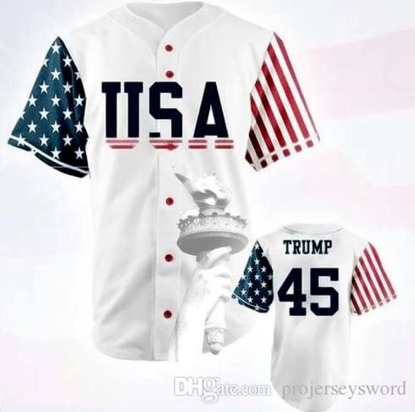 usa baseball jersey 45 donald trump commemorative edition 100% stitched baseball jersey white s-3xl ing, Blue;black
usa baseball jersey 45 donald trump commemorative edition 100% stitched baseball jersey white s-3xl ing, Blue;black