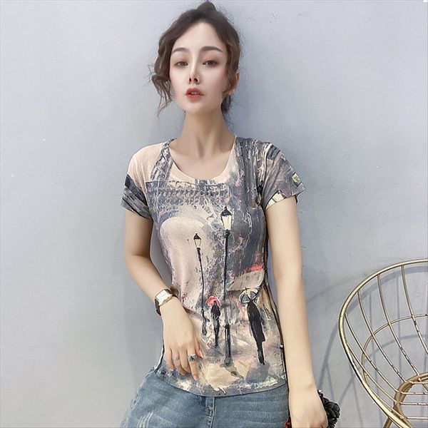 2020 summer printed t- short-sleeved base slim cool female 2020 summer printed t- short-sleeved base slim cool shirt shirt female, White
2020 summer printed t- short-sleeved base slim cool female 2020 summer printed t- short-sleeved base slim cool shirt shirt female, White
