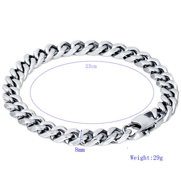 charm cuban link chain on hand bracelets fashion steampunk hip hop bracelet male accessories silver bracelet men stainless steel, Black
charm cuban link chain on hand bracelets fashion steampunk hip hop bracelet male accessories silver bracelet men stainless steel, Black