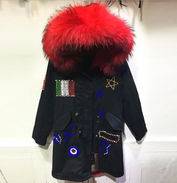 meifeng brand 4xl 3xl biggest size flag beading red raccoon fur trim hoody women snow coats red rabbit villus lining black long parkas
meifeng brand 4xl 3xl biggest size flag beading red raccoon fur trim hoody women snow coats red rabbit villus lining black long parkas