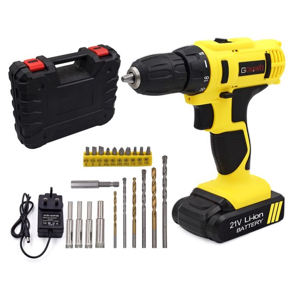 goxawee electric screwdriver drill cordless electric mini drill lithium-ion battery operated rechargeable power tools 2-speed
goxawee electric screwdriver drill cordless electric mini drill lithium-ion battery operated rechargeable power tools 2-speed
