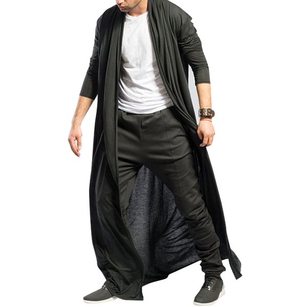 spring autumn slim long trench coat mens solid color thin casual windbreaker new male cardigan outerwear gothic men long jacket, Tan;black
spring autumn slim long trench coat mens solid color thin casual windbreaker new male cardigan outerwear gothic men long jacket, Tan;black