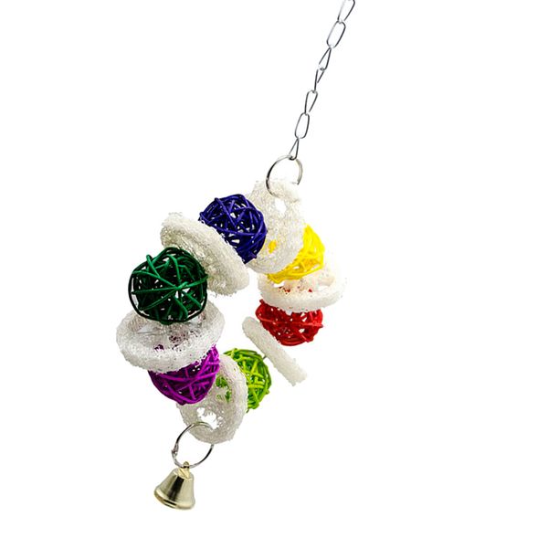 parrot toy,natural loofah colorful bell and rainbow rattan ball bird chewing hanging toy
parrot toy,natural loofah colorful bell and rainbow rattan ball bird chewing hanging toy