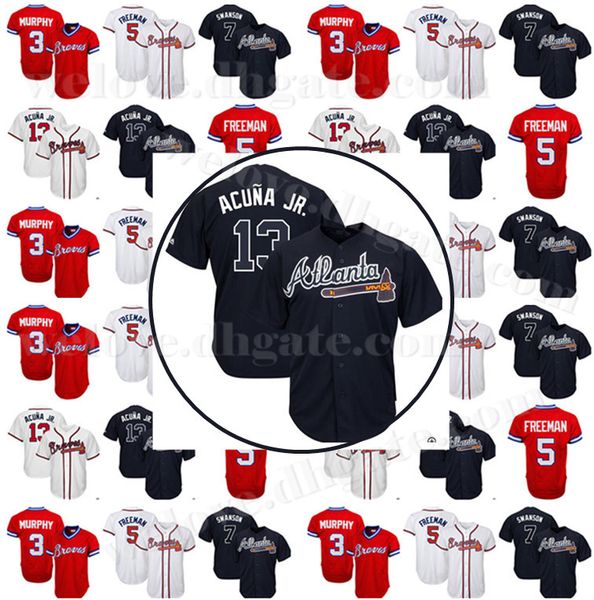 Whole ale 13 ronald acuna jr men atlanta jer ey 3 dale murphy 10 chipper jone brave ba eball jer ey 5 freeman 7 dan by wan on jer ey
Whole ale 13 ronald acuna jr men atlanta jer ey 3 dale murphy 10 chipper jone brave ba eball jer ey 5 freeman 7 dan by wan on jer ey