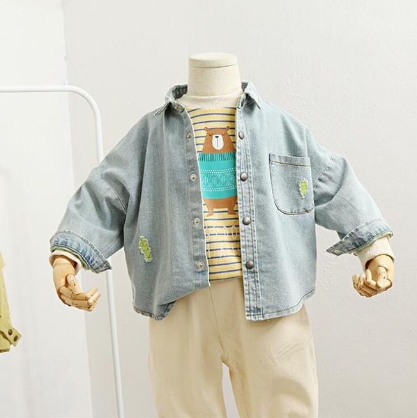 2020 new arrival girls boys denim coat spring full sleeve fashion kids jacket 2-7 years pp851, Blue;gray
2020 new arrival girls boys denim coat spring full sleeve fashion kids jacket 2-7 years pp851, Blue;gray