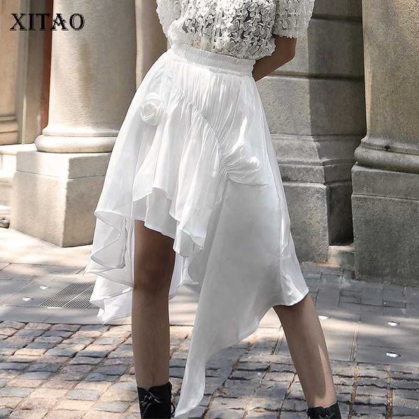 xitao white irregular skirt fashion new women pleated elastic waist small fresh high waist minority casual loose skirt dmy5184, Black
xitao white irregular skirt fashion new women pleated elastic waist small fresh high waist minority casual loose skirt dmy5184, Black