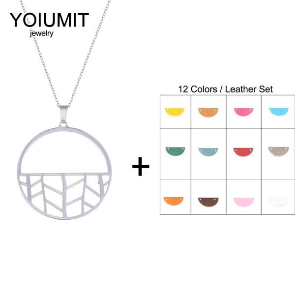 pendant necklaces cremo georgette long chain with interchangeable leather stainless steel necklace for women fashion jewelry, Silver
pendant necklaces cremo georgette long chain with interchangeable leather stainless steel necklace for women fashion jewelry, Silver