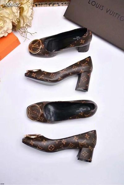 19fw professional shallow mouth single shoes female with round head slip black thick high heel ol work female shoes yecq5