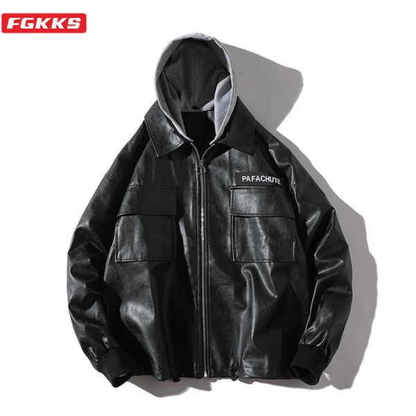 fgkks trend brand men мода кожаная куртка весна новый мужской street лоскутная куртки пальто с капюшоном pu кожаные куртки мужской, Black
fgkks trend brand men мода кожаная куртка весна новый мужской street лоскутная куртки пальто с капюшоном pu кожаные куртки мужской, Black