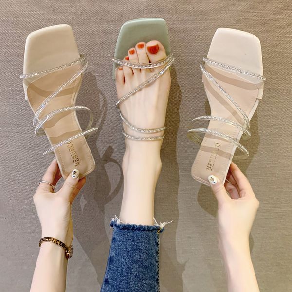 glitter slides med slippers women summer woman shoes pantofle square heel jelly soft 2020 block pu crystal hoof, Black
glitter slides med slippers women summer woman shoes pantofle square heel jelly soft 2020 block pu crystal hoof, Black