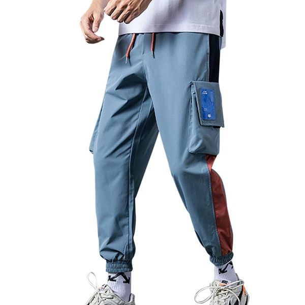 men's casual outdoor ankle-length pants with pockets plus size male mid waist patchwork sports running pants for 2019 new, Black;blue
men's casual outdoor ankle-length pants with pockets plus size male mid waist patchwork sports running pants for 2019 new, Black;blue