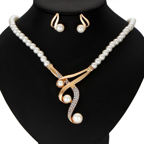 new fashion personalities, artificial pearl necklace necklace jewelry wedding bride earrings set, Silver
new fashion personalities, artificial pearl necklace necklace jewelry wedding bride earrings set, Silver