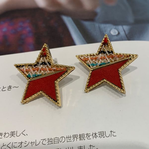 five pointed star metal sensation earring temperament, personalized earphone, small crowd, red tide, silver needle, Golden;silver
five pointed star metal sensation earring temperament, personalized earphone, small crowd, red tide, silver needle, Golden;silver