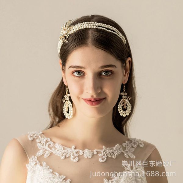 leliin gold bridal crystal earrings headband sets wedding accessories hair barrette bride hair jewelry, Golden;white
leliin gold bridal crystal earrings headband sets wedding accessories hair barrette bride hair jewelry, Golden;white
