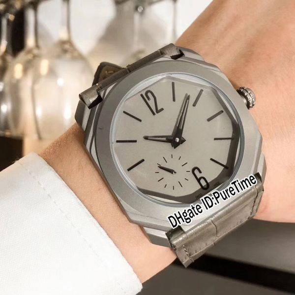 new octo finissimo 103035 titanium steel gray dial autoamtic mens watch gray leather sports watches gents cool bv44a1, Slivery;brown 
new octo finissimo 103035 titanium steel gray dial autoamtic mens watch gray leather sports watches gents cool bv44a1, Slivery;brown