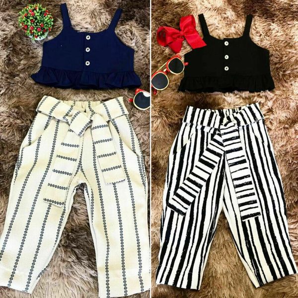 2020 fashion cute toddler baby girl clothes sets princess ruffle sling vest stripe long pants 2pcs outfit kid clothes 6m-4y, White
2020 fashion cute toddler baby girl clothes sets princess ruffle sling vest stripe long pants 2pcs outfit kid clothes 6m-4y, White
