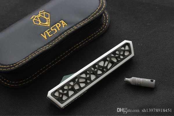 

VESPA Dark star high quality folding Knife Blade:M390(Satin) Handle:7075Aluminum+TC4,Outdoor camping survival knives EDC tools