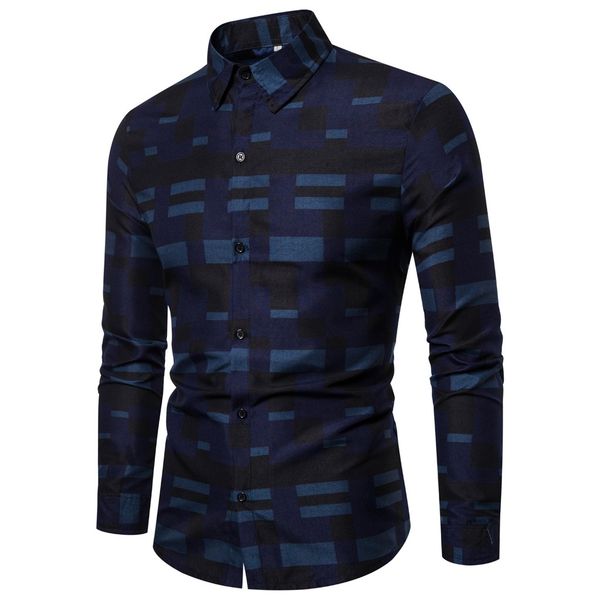 men splicing striped business leisure retro long-sleeved shirt blouse, White;black
men splicing striped business leisure retro long-sleeved shirt blouse, White;black
