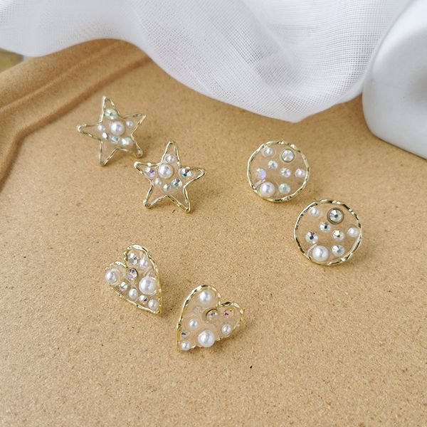 2020 korean new trendy transparent acrylic pearl star heart stud earrings for women fashion jewelry round pendientes brincos, Golden;silver
2020 korean new trendy transparent acrylic pearl star heart stud earrings for women fashion jewelry round pendientes brincos, Golden;silver