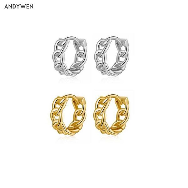 andywen 925 sterling silver 9mm screw huggies locker hoops rock punk loops circle round open women luxury crystal jewelry, Golden;silver
andywen 925 sterling silver 9mm screw huggies locker hoops rock punk loops circle round open women luxury crystal jewelry, Golden;silver