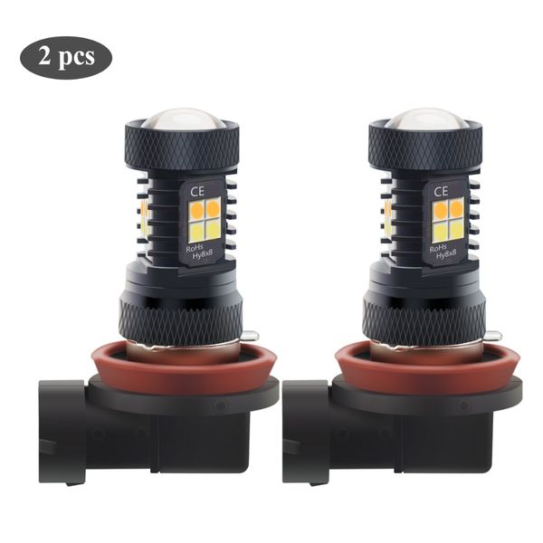 2pcs/set 6000k 3030 h11 car fog lamp dual color white yellow high power front fog lamps car led bulbs drl daytime running light
2pcs/set 6000k 3030 h11 car fog lamp dual color white yellow high power front fog lamps car led bulbs drl daytime running light
