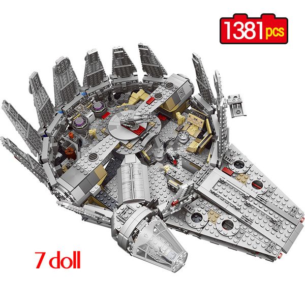 1381pcs force awakens star set wars for legoing millennium 79211 falcon model building blocks toys for children kids gift t200327
1381pcs force awakens star set wars for legoing millennium 79211 falcon model building blocks toys for children kids gift t200327