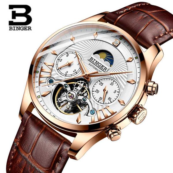 binger skeleton automatic watches men luxury mechanical men watch leather reloj hombre moon phase relogio masculino, Slivery;brown
binger skeleton automatic watches men luxury mechanical men watch leather reloj hombre moon phase relogio masculino, Slivery;brown