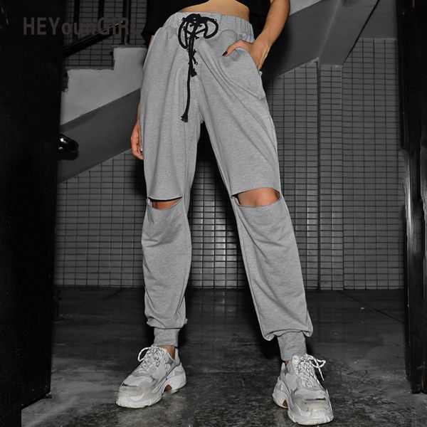 heyoungirl hollow out casual woman pants drawstring high waist joggers holes streetwear long trousers with pockets sweatpants, Black;white
heyoungirl hollow out casual woman pants drawstring high waist joggers holes streetwear long trousers with pockets sweatpants, Black;white