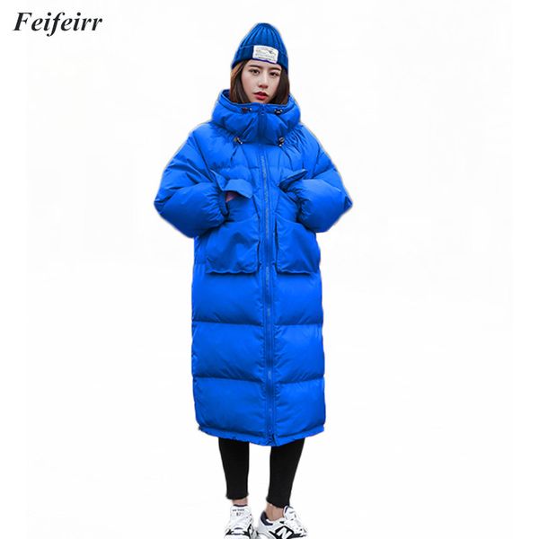 2018 winter standing collar long sleeve solid color over the knee thicken cotton warm loose big size jacket women fashion parkas, Black
2018 winter standing collar long sleeve solid color over the knee thicken cotton warm loose big size jacket women fashion parkas, Black