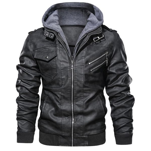 sell mens leather jackets autumn casual motorcycle pu jacket men hooded biker leather coats brand clothing eu size outerwe, Black
sell mens leather jackets autumn casual motorcycle pu jacket men hooded biker leather coats brand clothing eu size outerwe, Black