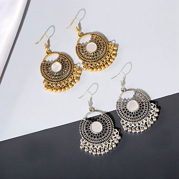 vintage ethnic mirror hollow round tassel boho hanging dangle drop earrings for women 2020 gypsy fashion jewelry accessories, Silver
vintage ethnic mirror hollow round tassel boho hanging dangle drop earrings for women 2020 gypsy fashion jewelry accessories, Silver