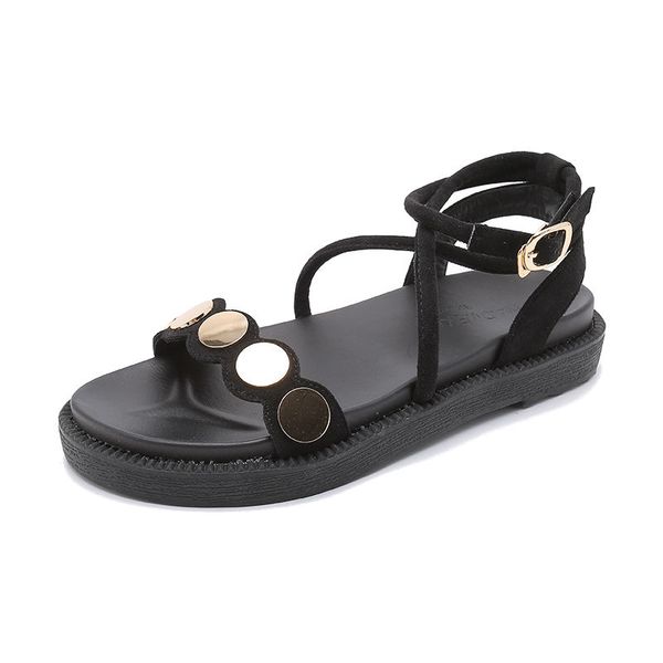 ankle wrap sandals summer 2020 big size 42 43 women strappy shoes metal decoration platform sandals female holidays beach shoes, Black
ankle wrap sandals summer 2020 big size 42 43 women strappy shoes metal decoration platform sandals female holidays beach shoes, Black