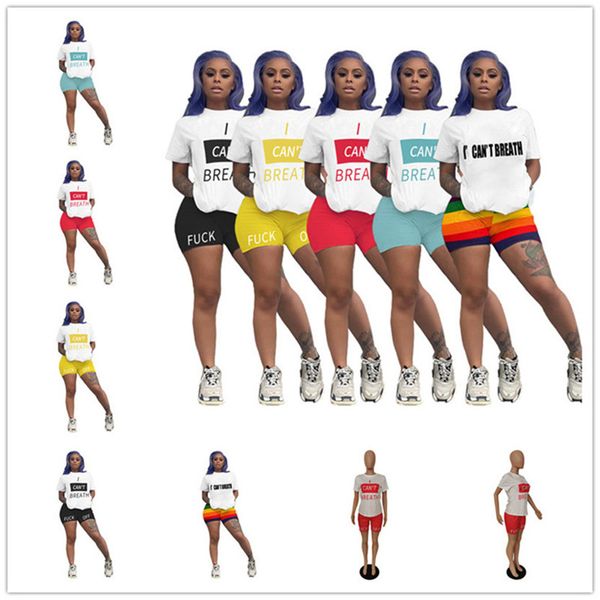 i can't breathe tracksuit letters printing two piece clothing sets women short sleeve outfits sportswear t-shirt shorts outfits d6814, Gray
i can't breathe tracksuit letters printing two piece clothing sets women short sleeve outfits sportswear t-shirt shorts outfits d6814, Gray