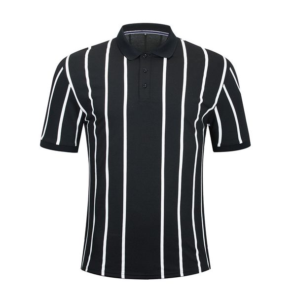 casual mens summer polo fashion striped short sleeve loose polo shirts buttom lapel neck mens, White;black
casual mens summer polo fashion striped short sleeve loose polo shirts buttom lapel neck mens, White;black