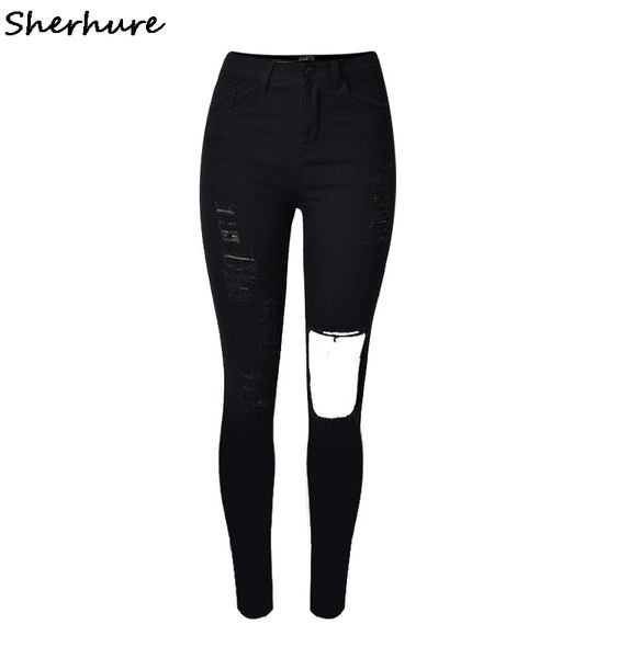 2019 new fashion women hole knee jeans slim black high waist torn jeans ripped skinny pencil pants female stretch trousers, Blue
2019 new fashion women hole knee jeans slim black high waist torn jeans ripped skinny pencil pants female stretch trousers, Blue
