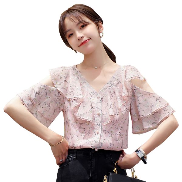 women blouse printed blusas mujer de moda 2020 summer new flower floral chiffon short sleeve ruffle woman clothes 232h, White
women blouse printed blusas mujer de moda 2020 summer new flower floral chiffon short sleeve ruffle woman clothes 232h, White