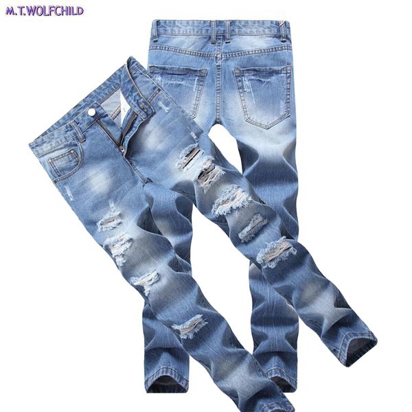 good quality 2018 male jeans mens distressed hole denim pants casual straight slim elasticity mens blue jeans 28-42
good quality 2018 male jeans mens distressed hole denim pants casual straight slim elasticity mens blue jeans 28-42